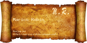 Marics Robin névjegykártya